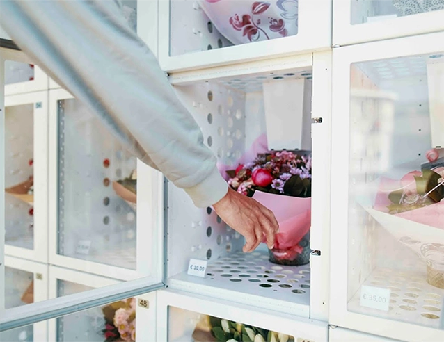 distributeur de fleurs